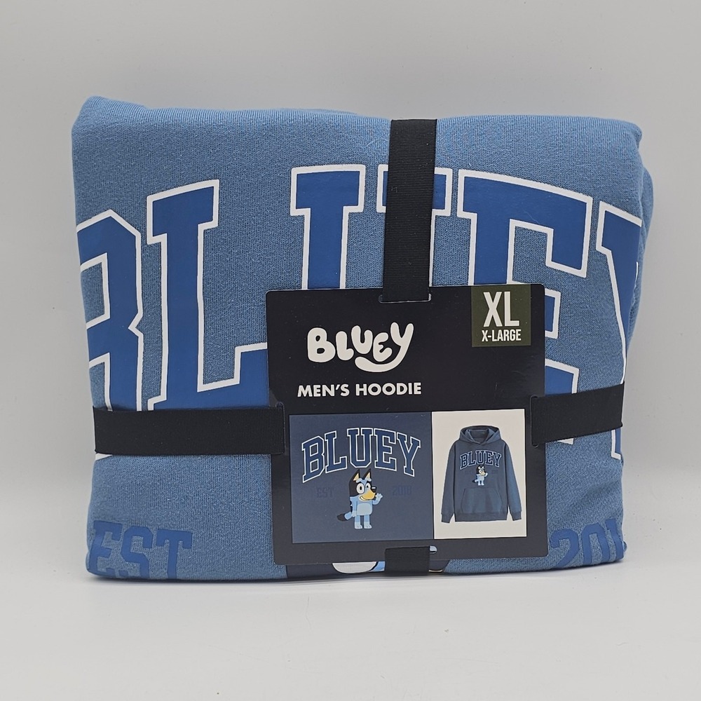MAD ENGINE "BLUEY" MEN'S HOODIE CORONET BLUE XL NEW WITH TAGS‎